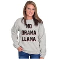 thumbnail image 3 of No Drama Llama Alpaca Chill Relaxed Unisex Plus Fleece Graphic Sweatshirt Brisco Brands 3X, 3 of 5