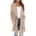 thumbnail image 1 of Chaqueta de felpa con bolsillo de manga larga suelta para mujer, informal, a la moda Fridja BV0+2254, 1 of 9