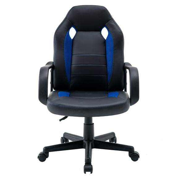 Snugway Ergonomic Gaming Chair - Adjustable Swivel Computer Desk Chair with PU Leather,Blue