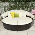thumbnail image 2 of Patiojoy Outdoor Patio Rattan Daybed Wicker Adjustable Cushioned Sofas, 2 of 6