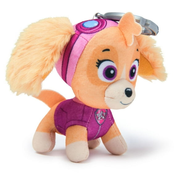 PAW Patrol: Rescue Wheels, 4-Inch Skye Plush Toy, Miniature Stuffed Animals with Keychain Clip, Kids Toys for Boys and Girls 3+