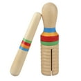 thumbnail image 2 of Colorful Wood Guiro Solid Wood Crow Sounder Percussion Musical Instrument Toy for Stimulating Music Interests, 2 of 8