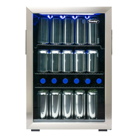 Danby 2.6 cu. ft. Free-Standing Beverage Center in Stainless Steel DBC026A1BSSDB