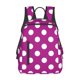 thumbnail image 1 of Fotbe Purlpe And White Polka Dot Mochila Ligera para Hombres y Mujeres - Duradera y Resistente al Agua, Ideal para Escuela, Trabajo, Viajes y Uso Diario, 1 of 7