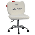 thumbnail image 4 of Impressions Vanity Hello Kitty Sherpa Swivel Vanity Chair with 360 Degree Rolling Wheels (White), 4 of 5
