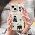thumbnail image 2 of Cute Tulip Flowers Butterfly Cherry Cat Plating Mirror Phone Case Compatible with iPhone Case (White,iPhone 11), 2 of 6