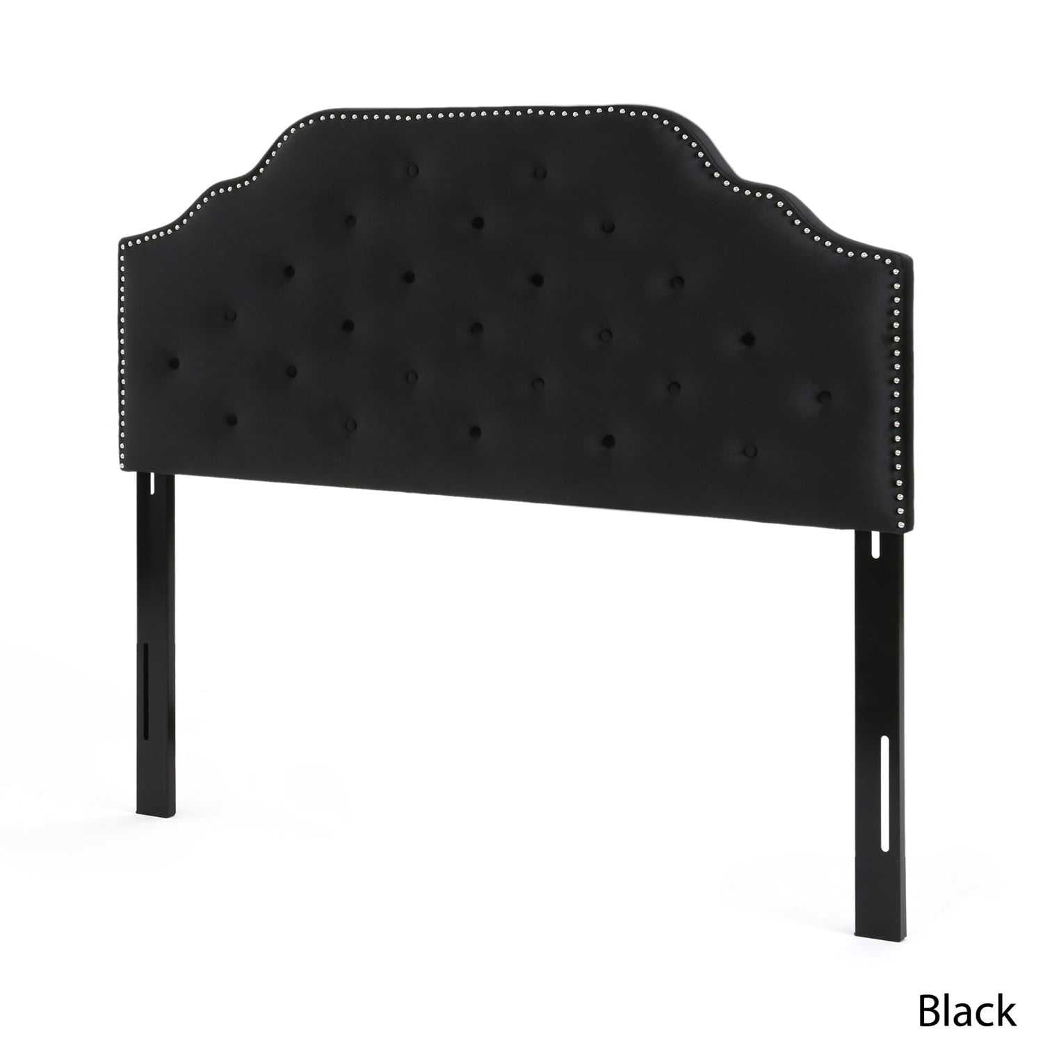 Kepooman Upholstered Headboard, Button Tufted Upholstery, Queen & Full Size, Black Kepooman Upholstered Headboard, Button Tufted Upholstery, Queen & Full Size, Black
