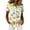 Gold, variant on Womens Hawaiian Shirt Short Sleeve Button Down Pocket Casual Top, Lightweight Tropical Print Blouse,Dark Blue XL