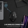 thumbnail image 4 of Wireless Mouse, 2.4G Rechargeable Wireless Ergonomic Optical Mouse with USB Receiver for MacBook ChromeBook Laptop, 6 Buttons, Black, 4 of 5