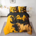 thumbnail image 2 of Castle Fairy King And Queen Crown Bedding Comforter Set 7pcs for Children Teens Adults,Graffiti Splash Queen Bedding Sets Super Cozy,Black Orange Queen Sheet Sets,Super Cozy Room Decor,Reversible, 2 of 8