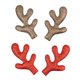 thumbnail image 2 of Lote de 50 unidades de cornamentas de reno con purpurina, tela de cervatillo Rojo Dorado y plateado con esponja acolchada, apliques de cuerno de cervatillo para decoración navideña, manualidades DIY, 2 of 4