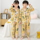 thumbnail image 1 of Conjuntos de pijama de manga larga para niños, cárdigans finos para el hogar, ropa de dormir de algodón con bolsillos para Navidad y otoño, 1 of 2