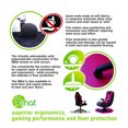 thumbnail image 6 of 9Mat® Polycarbonate 9-Sided Pink Gaming Chair Mat for Carpets up to 1/2" - 38" x 39", 6 of 9