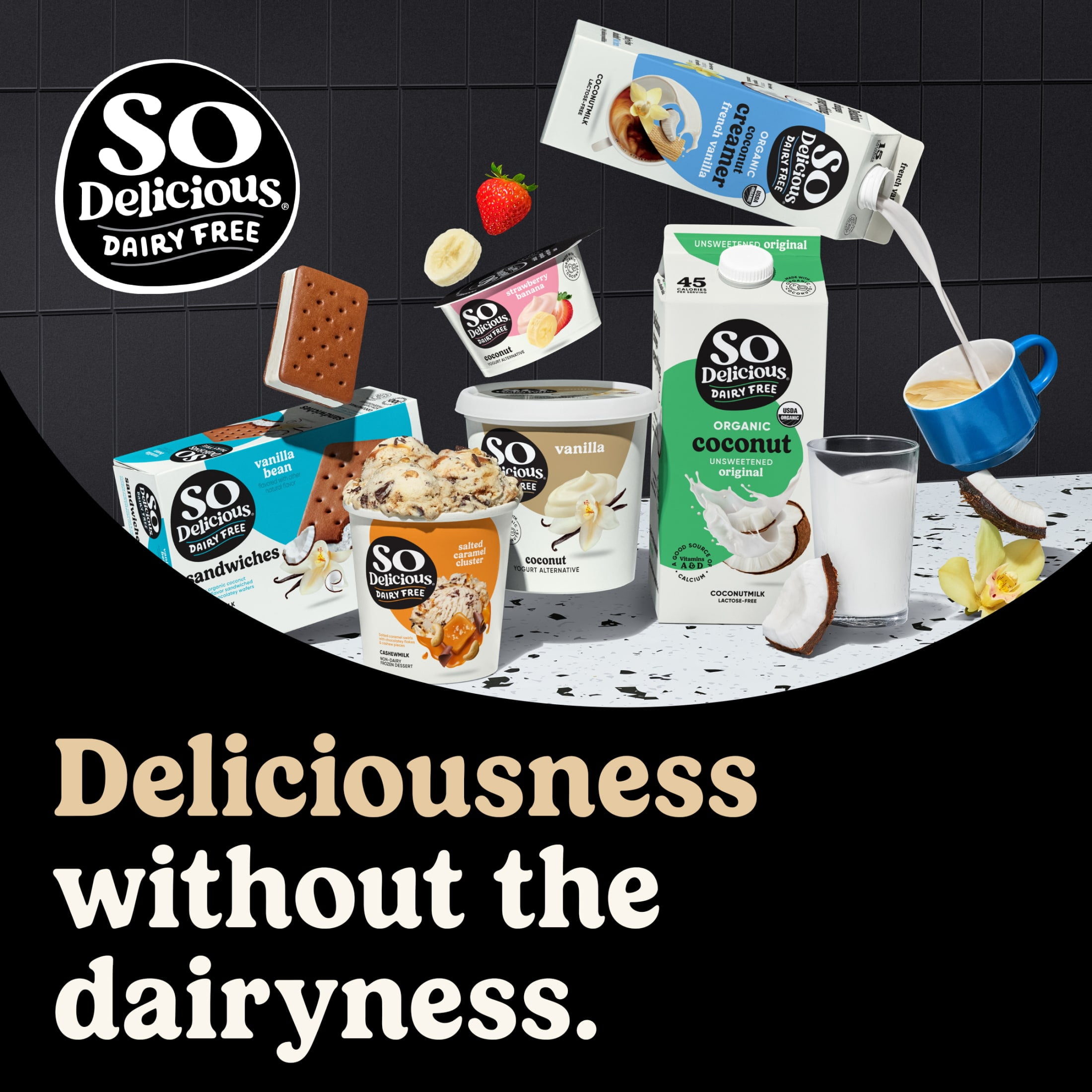 (12 pack) So Delicious Dairy Free Shelf Stable Vegan and Gluten Free Unsweetened Organic Coconut Milk Carton, 32 fl oz