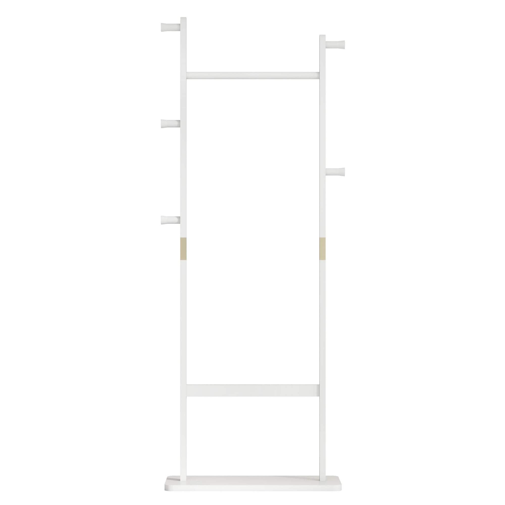Leumius Coat Racks, 23.6* 11*71 in Solid Wood Hanger, Solid Environmental Protection Easy to Assemble for Bedroom Entrance Living Room (White)
