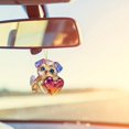 thumbnail image 5 of Valentine's Day Cartoon Animal Series Cat Dog Rabbit Acrylic Keychain Car Rearview Accessory, 5 of 5