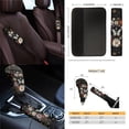 thumbnail image 4 of Yuyamidu Butterfly Car Seat Covers Full Set of 14 Floral Steering Wheel Cover Seat Belt Pads Coasters Waste Bin Armrest Cover Cup Holders Rearview Mirror Cover Flowers Handbrake Cover Set, 4 of 7