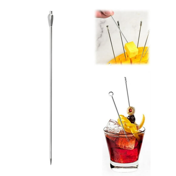 HJQEQVD Professional Drink Garnish Tools 10Pack - Rust-Proof Stainless Steel Cocktail Picks for Bars, Restaurants & Home Mixology Use