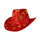 thumbnail image 5 of Sombrero de vaquero navideño, accesorio versátil para disfraz, sombrero de fiesta informal para escenario. Pajarita dorada, 5 of 9