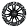 thumbnail image 3 of 20x10 Tuff T21 MATTE BLACK W/ MACHINED FLANGE Wheel 5x5/5x5.5 (-19mm), 3 of 3