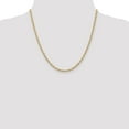 thumbnail image 2 of Real 14kt Yellow Gold 3.2mm Round Open Link Cable Chain; 20 inch; Lobster Clasp; for Adults and Teens; for Women and Men, 2 of 5
