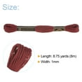 thumbnail image 2 of Uxcell 12 Skeins Embroidery Floss 8m Each Long Fiber Cotton Cross Stitch Thread Dark Red, 2 of 6