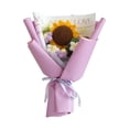 thumbnail image 2 of Ramo de flores de punto de girasol terminado Decoración de oficina en casa Flor de punto para Violeta, 2 of 6