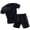 Black, variant on Mens Vacation Outfits Clothes for Men and Mens Pants Casual Short Sleeve Summer Regular Fit Oversized Jogging Tracksuit L-XXXXXL