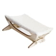 thumbnail image 2 of Hamaca Cama para gatos Tumbona para gatos Colchoneta para gatos Lugar para dormir con marco de madera para gatos Blanco Yuyangstore Cama de hamaca de gato, 2 of 8
