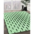thumbnail image 3 of Ahgly Company Machine Washable Indoor Square Transitional Mint Green Area Rugs, 3' Square, 3 of 7