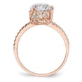 thumbnail image 2 of Solid 10k Tiara Collection Rose Gold Polished CZ Cubic Zirconia Ring - Size 4, 2 of 5