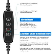 LED aquarium light, submersible aquarium lamp with automatic on/off timer, color-changing blue and white LED lighting for 30-50 cm fish aquarium