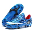 thumbnail image 1 of Zapatos de fútbol para niños Tacos Botas de fútbol atléticas transpirables profesionales para interiores al aire libre TF/AG-BlancoAzul-37 Sailing Electrónica, 1 of 5