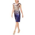 thumbnail image 1 of Connected Apparel Robe Fourreau Ombrée à Sequins pour Femmes, Violet, 16, 1 of 1