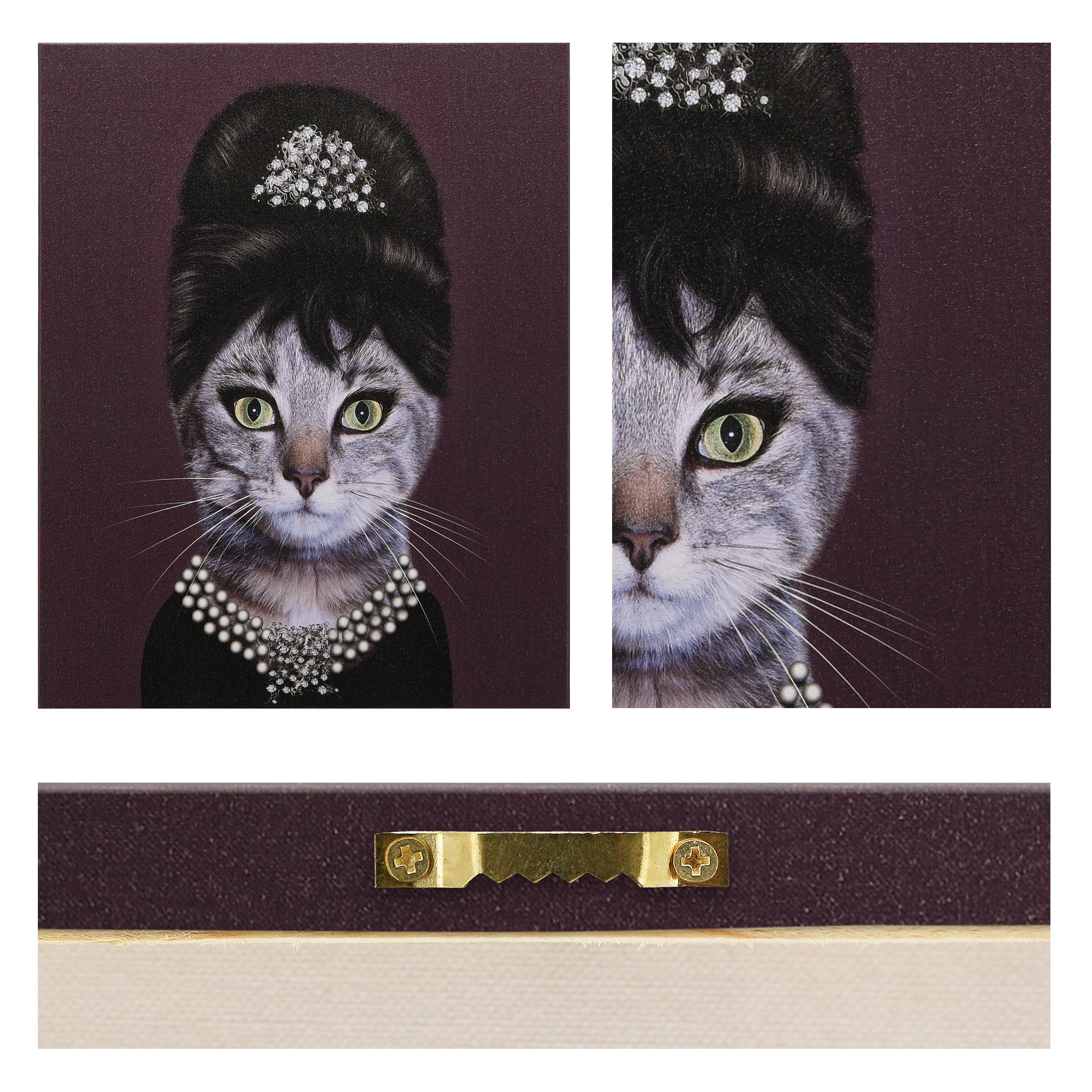 Empire Art Direct Pets Rock Breakfast Graphic Art on Wrapped Cat Canvas Wall Art