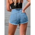 thumbnail image 2 of Apay Hole Denim Shorts Jeans for Women Y2K Vintage Street Style Suitable for Daily Trave Regular Size, 2 of 4
