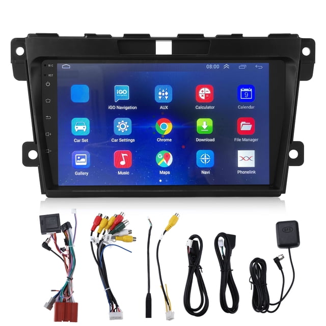 Radio de coche de 9 pulgadas, reproductor multimedia automático Bluetooth manos libres, navegación GPS de repuesto para Mazda CX7 2008-2015 Jadeshay A