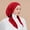 Dark Red, variant on Women Lace Flower Soft Long Tails Hat Hair Headband Turban Stretch Elastic Cap