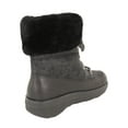 thumbnail image 6 of Fitflop Womens Holly Shearling Lace Up Winter Boot Shoes, Black, US 6, 6 of 7