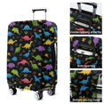 thumbnail image 5 of Black Cartoon Colorful Dinosaurs Plants Pattern Luggage Cover Fashion Suitcase Cover Baggage Covers Fit 25-28 Inch Luggage (Go Travel), 5 of 5