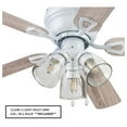 thumbnail image 4 of Xayoca Ceiling Renton 42" White Indoor Fan with Clear 3 Light LED Multi Arm E26/B11 Bulb and Pull-Chains, Traditional , 5 Reversible Gray Oak Blades, 51438, 42 Inch, 4 of 7