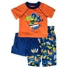Infant & Toddler Boys Orange & Blue Alligator Surfing 3 Piece Pajama Set 18M