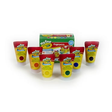 Crayola My First Crayola Fingerpaint Kit, Art Tools, 6 Different Colored Tubes Of Paint, Washable