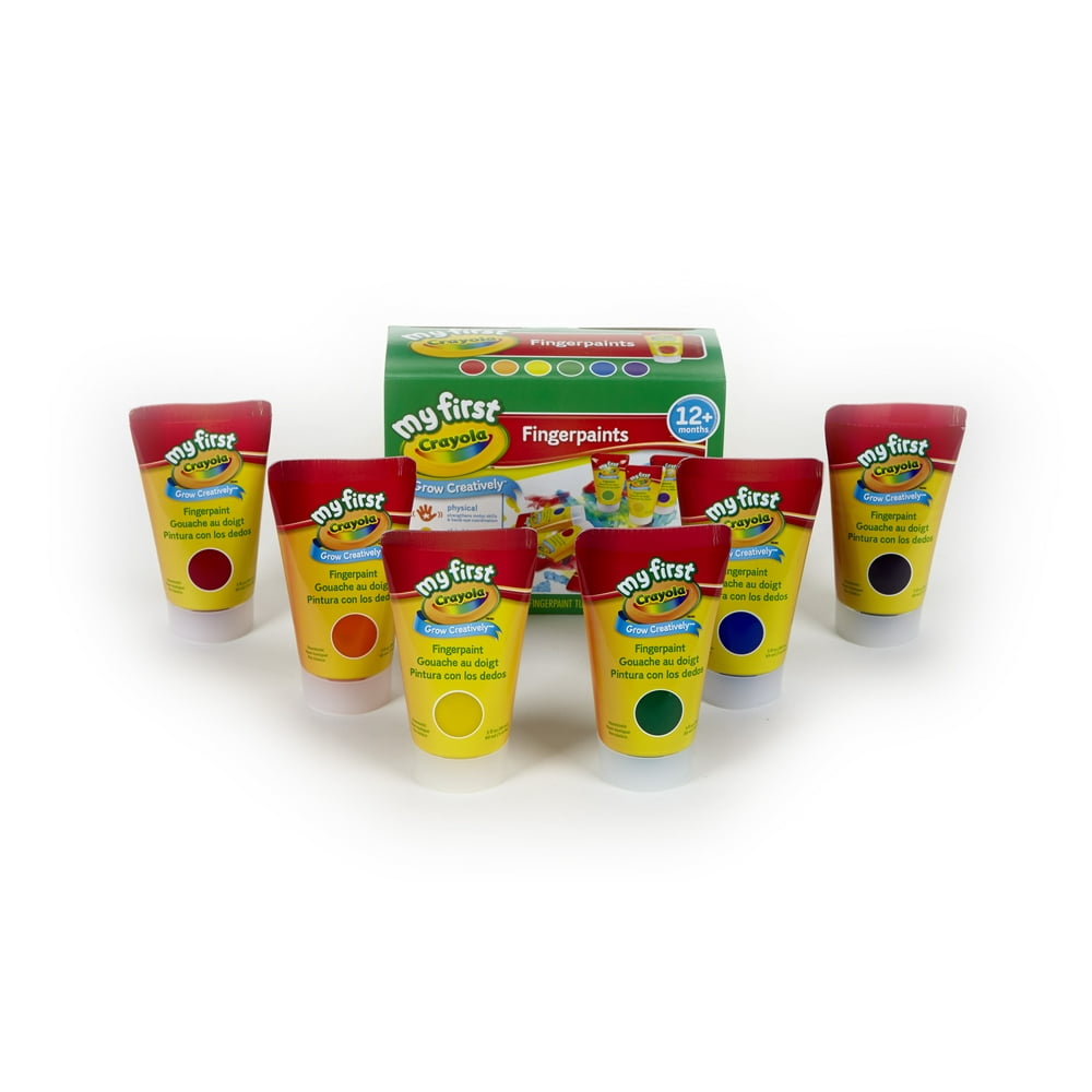 Crayola My First Crayola Fingerpaint Kit, Art Tools, 6 Different