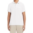 thumbnail image 1 of Polo Izod de manga corta en piqué para hombre, color blanco, talla 40-41, 1 of 2