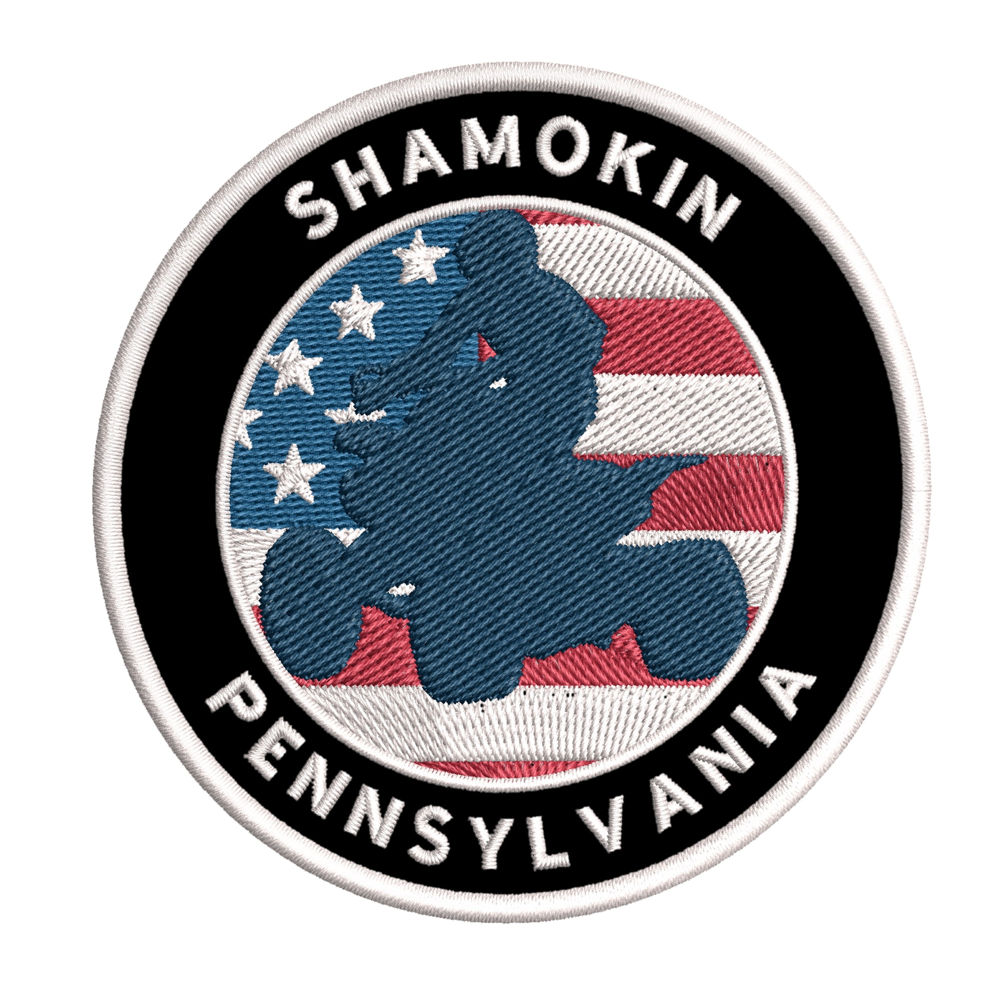 Shamokin, Pennsylvania ATV / OHV American Flag 3.5 Inch Iron Or Sew On