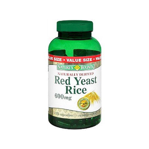 Natures Bounty Red Yeast Rice 600 Mg Capsules 250 Ea, 3 Pack