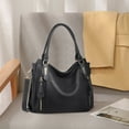 thumbnail image 4 of JOYSON Women's Shoulder Bag,Handbags,Tote Zipper Purse PU Leather Top-handle Satchel Bags Ladies Medium Black, 4 of 8