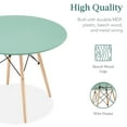 thumbnail image 6 of Best Choice Products 5-Piece Compact Mid-Century Modern Dining Set w/ 4 Chairs, Wooden Legs - Light Green/Oak, 6 of 8