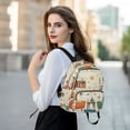 thumbnail image 6 of FORMRS Mini Backpack Purse for Women Travel Daypack Casual Shoulder Bag, Beige Cats Reading, 6 of 7